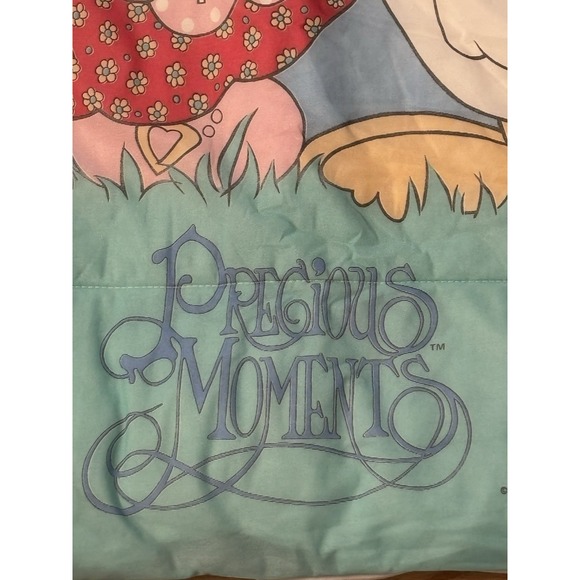 vtg 1980s PRECIOUS MOMENTS SLEEPING BAG Children Kids GIRL Duck‎ Goose Bedding - Picture 5 of 10